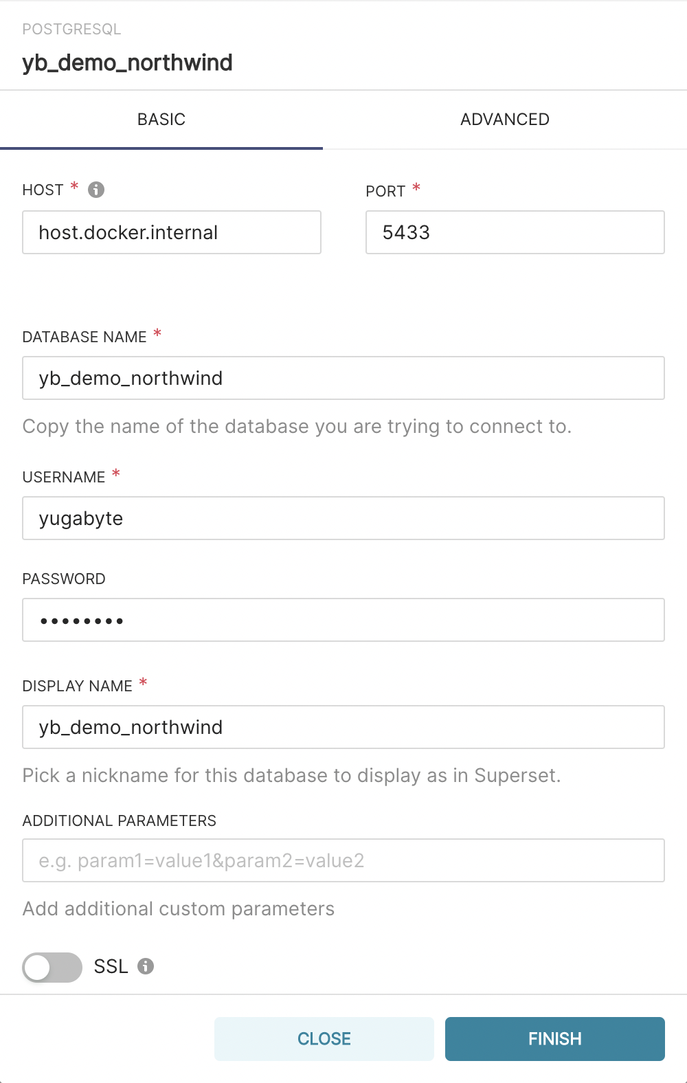 Database Connection Credentials Database Connection Credentials